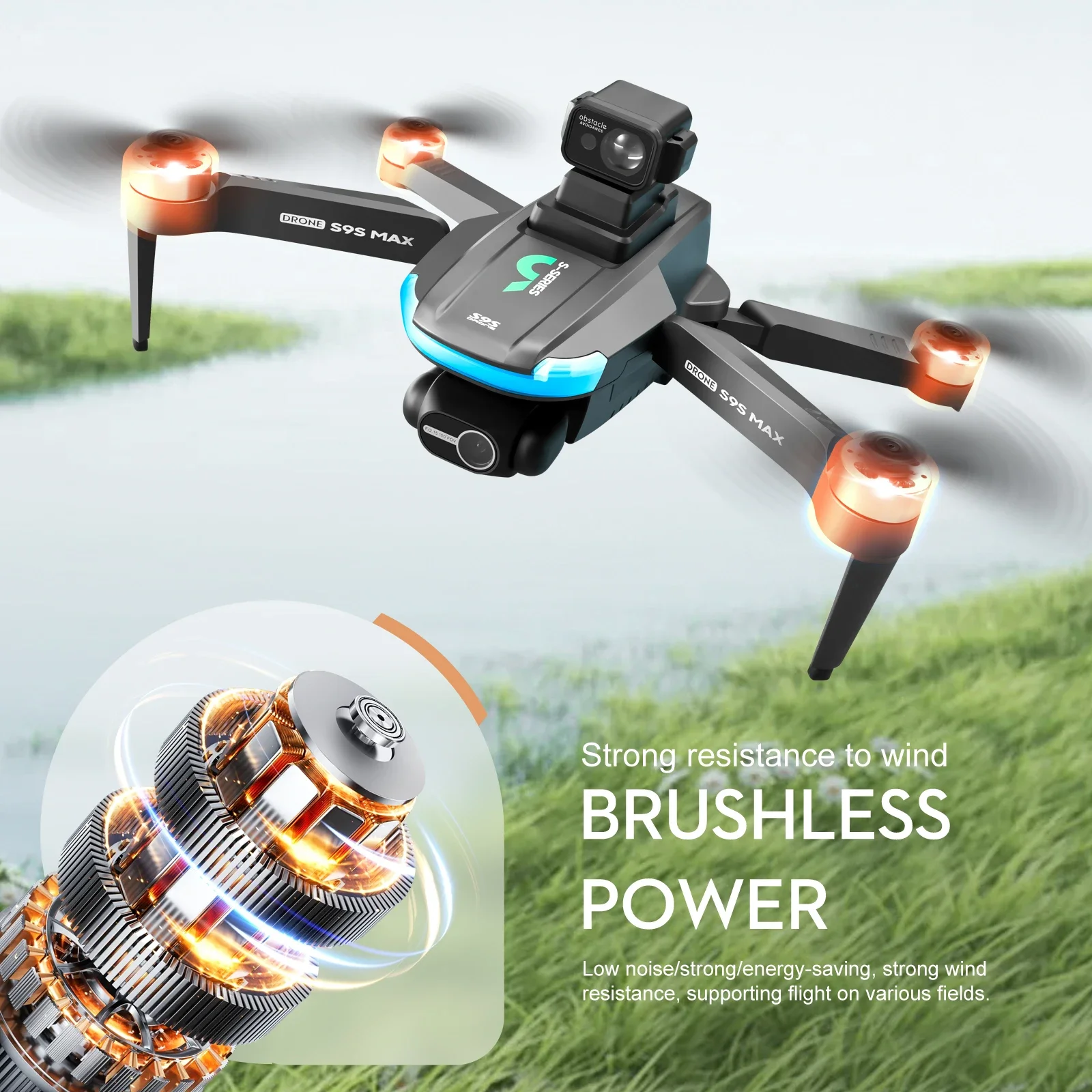 NEW S9S MAX MINI Drone 4K 2-Ax - огляд і ціна Drone Gimbal Brushless